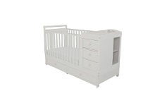 Athena Daphne Convertible Crib and Changer Combo in White