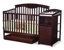 Delta Shelby Classic Baby Crib and Changer, Espresso Cherry